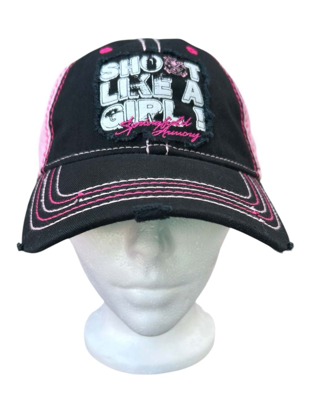 Springfield Armory Shoot Like A Girl Distressed Women's Baseball Cap